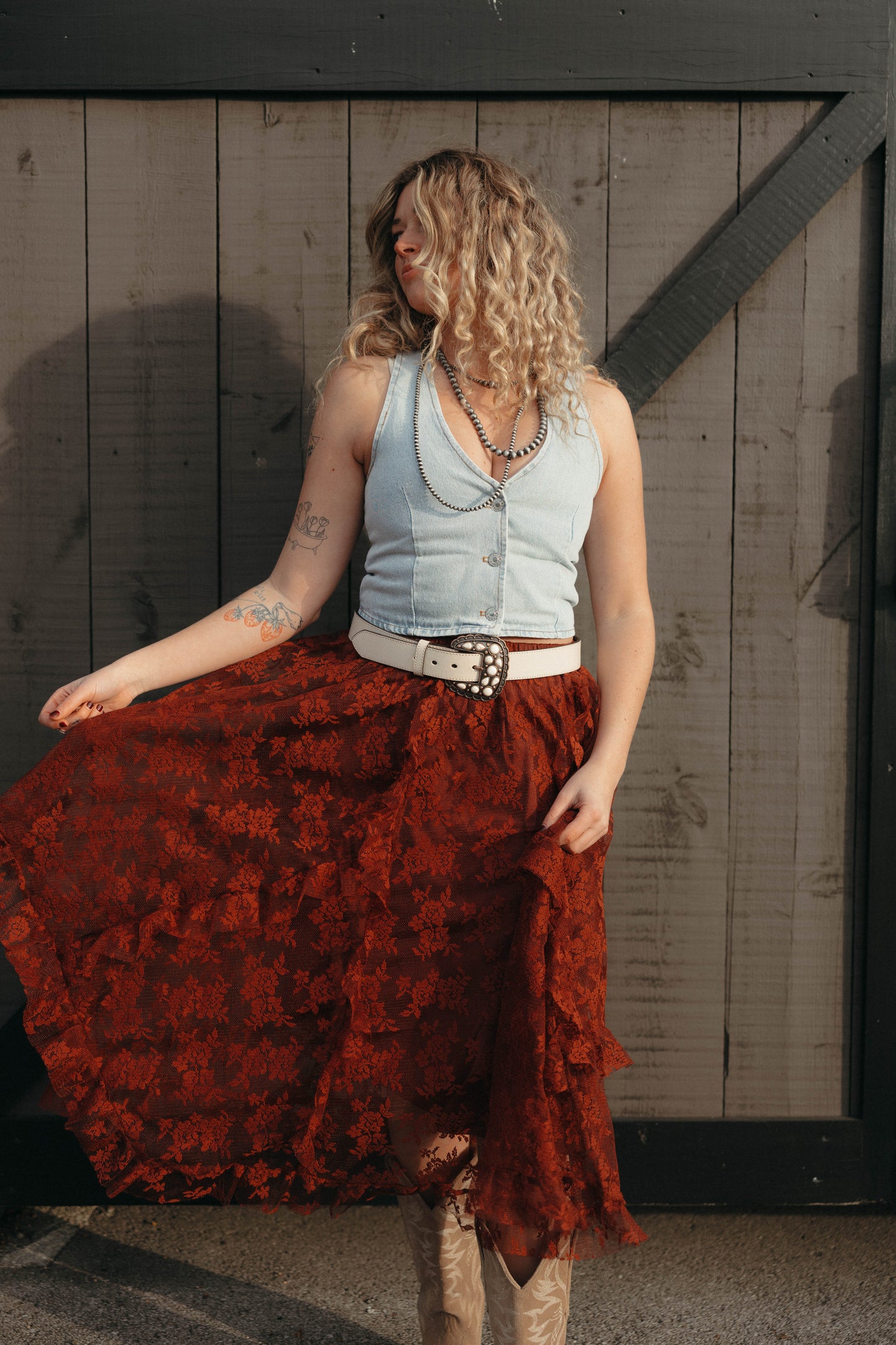 Lacey Ruffle Skirt