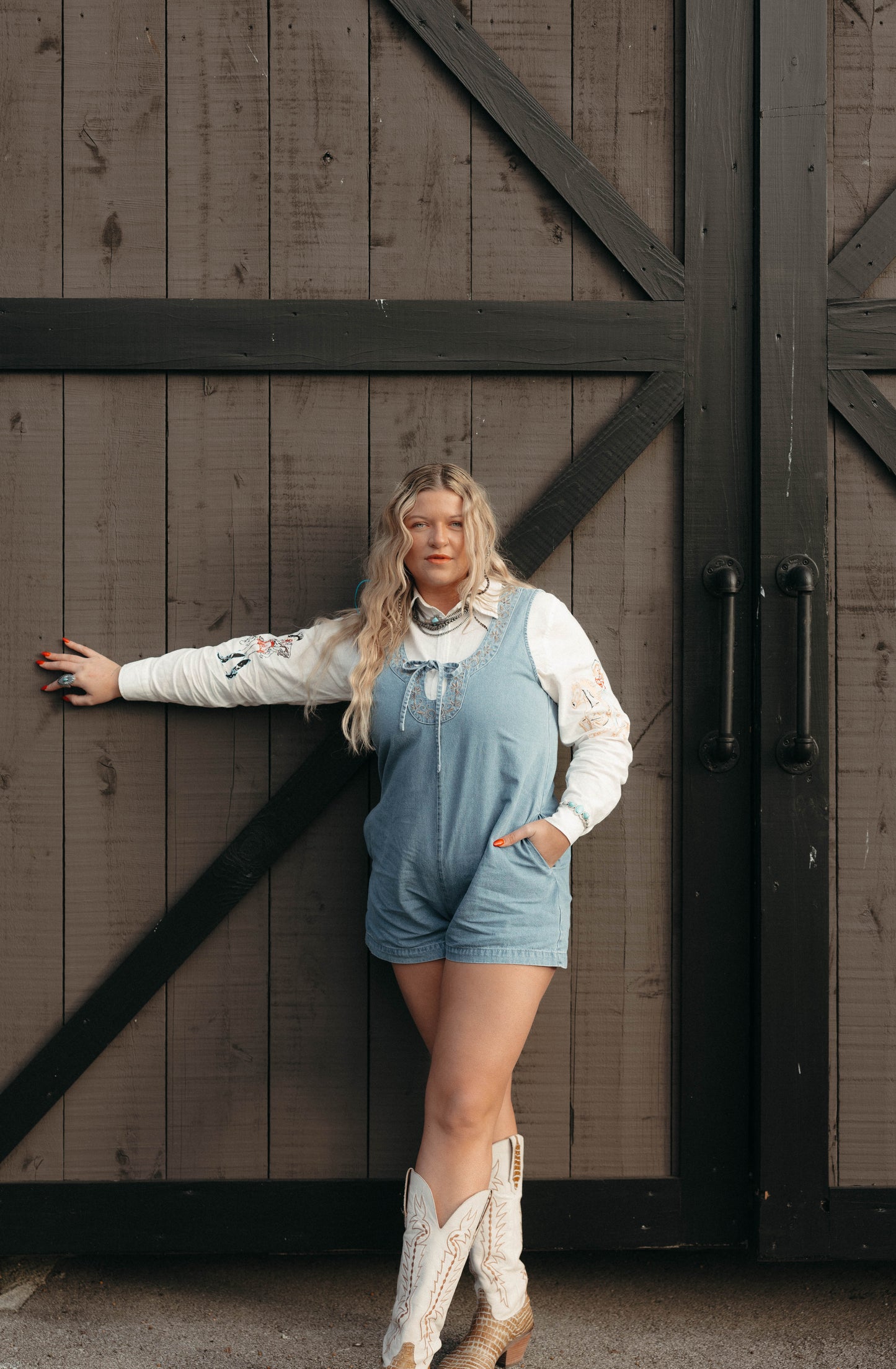 Savannah Denim Romper