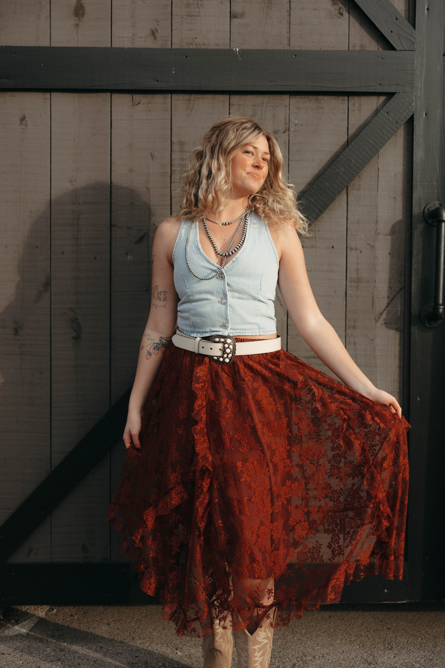 Lacey Ruffle Skirt