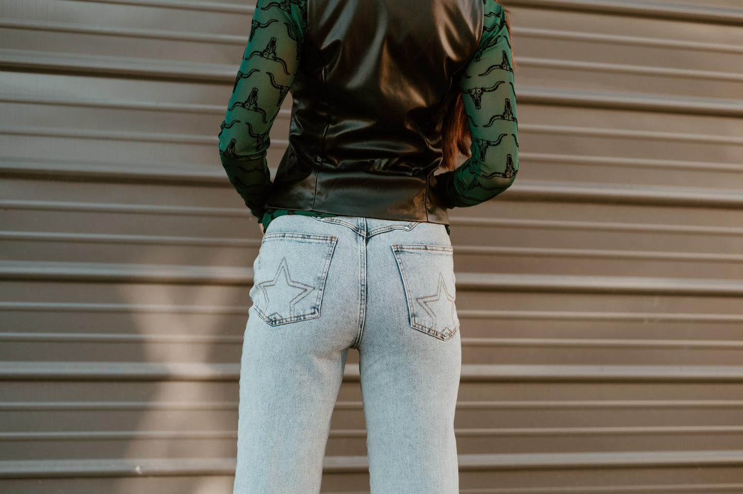 Western Studded Mid-rise Jean